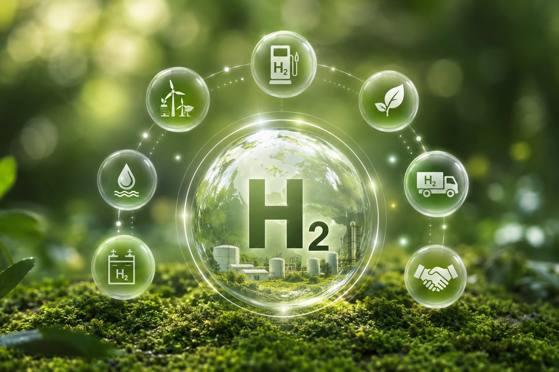 Green hydrogen value chain — production, storage and end use